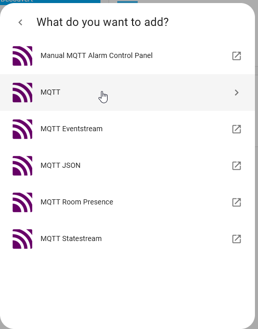 Ajout MQTT
(copie d'écran)