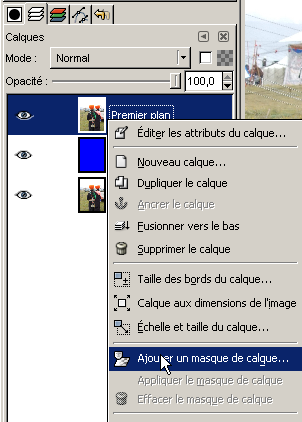 Ajout masque de calque